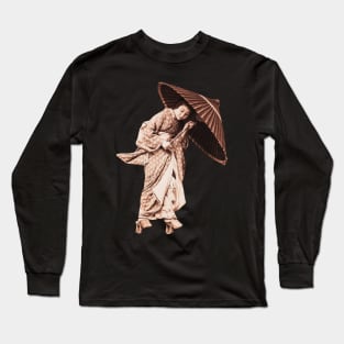 Japanese Woman and a Parasol (19th-20th century ) Long Sleeve T-Shirt